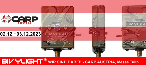 Bivylight® IST MIT DABEI! – Auf der größten Karpfenmesse in Österreich - CARPAUSTRIA (AT) 02.- 03.12.2023.