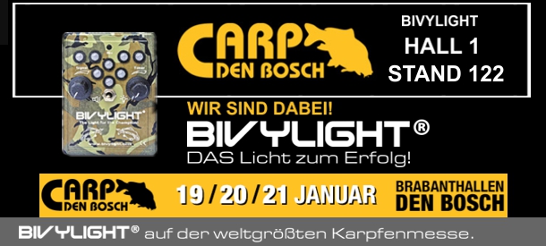 Bivylight® IST MIT DABEI! – Auf der weltgrößten Karpfenmesse - CARP DEN BOSCH (NL) 19.- 21.01.2024.