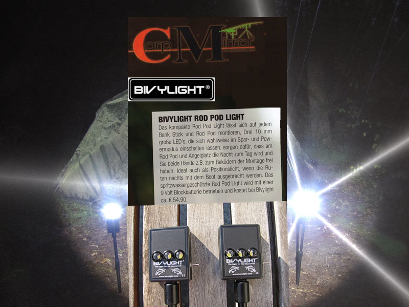 Bivylight® Rod Pod Light - Das Allroundtalent! Da wird die Nacht zum Tag!